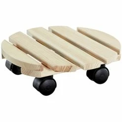 Porte-plantes Wagner GH0018 Sur Roulettes En Bois De Pin Ø30cm