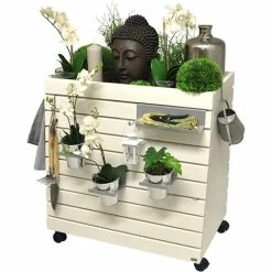 JardiniÂre Surelevee GreenBOX M Bois Massif Naturel 79x80x33/23 Cm, Bac Fleurs WAGNER -SCHELLENBERG Soldes 2022 40191789 4