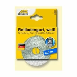 Schellenberg Courroie De Volet Roulant 23 Mm/4,5 M Blanc - 34503
