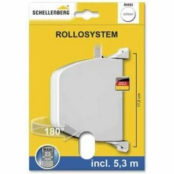 SCHELLENBERG E3/87052 ENROULEUR PIVOTANT 180º 34X188X156MM BLANC